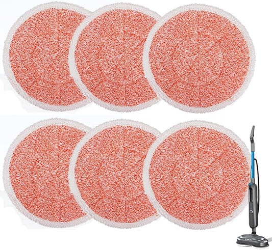 3897A Steam Mop Pads for Bissell SpinWave SmartSteam Scrubbing Steam Mop - Replacement Rotating Mop Head Fit 3897A 3712 3712W, Model No 1641112-6 Pack
