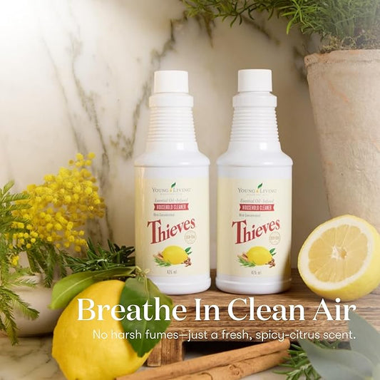 Young Living Thieves Household Cleaner 14.4 oz, Plant-Based All-Purpose Cleaner with Essential Oils, Safe for Floors, Mirrors, Carpets & Pet Areas