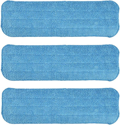Layers 18"Microfiber Replacement Mop Pads- Reusable Mop Heads Refills fit for Most 16-18inch Spray Velcro Mop, Machine Washable Absorbent Mop Pads- 3Pack