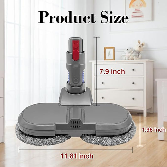 Vacuum Cleaner Attachment, Electric Mop Head for Dyson V7/V8/V10/V11, Wet & Dry, Hardwood Floor