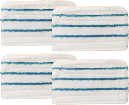 4 Packs Replacement Mop Pads Compatible with Black & Decker Steam Mop SM1600 SM1610 SMP20 Series HSMC1361SGP BDH1855SM, Microfiber Reusable Washable Mop Pads for Floor Cleaning