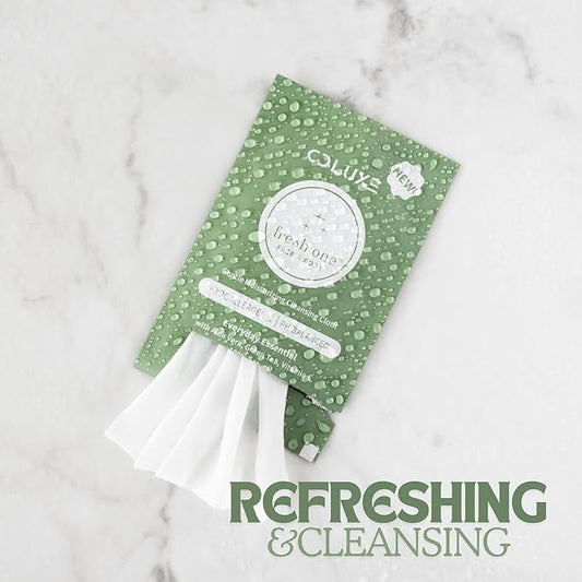 Fresh One Hand-Body-Face Cleaning Water Wipes (Men, Women, Kids) - All Natural Gentle, Sensitive Skin, Deodorizing, Flushable Individually Wrapped Travel Wipes (70)