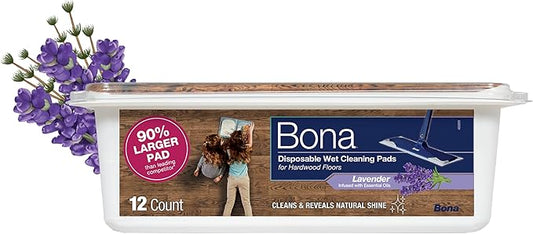 Bona® Disposable Wet Cleaning Pads for Hardwood Floors, Lavender Scent