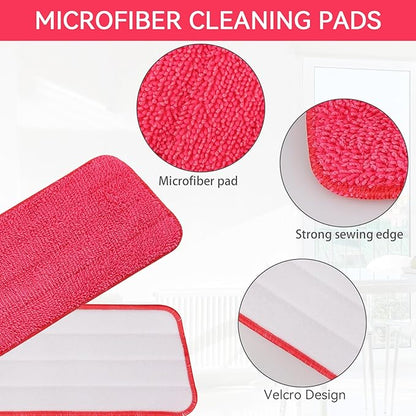 Mop Head Replacement for Libman Freedom Spray Mop - Washable Reusable Wet & Dry Cleaning - Microfiber Spray Mop Pads Refill for Multi-Surface Floor -10 Pack (Colorful)
