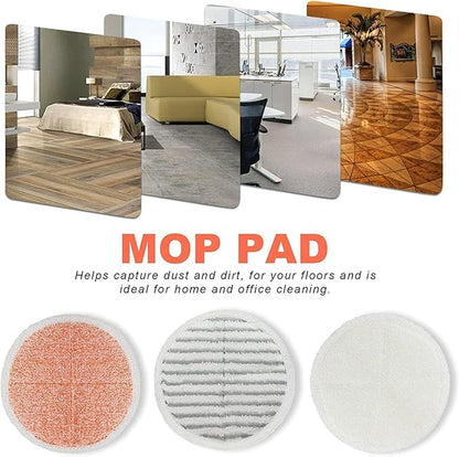Replacement Pads for Bissell Spinwave Mop: 10 Pack Spin Mop Scrub Pads Compatible with Bissell Spinwave 23157 2124 20393 2039a 20399 2039w 23159 Powered Hard Floor Mop, Spin Mop Cleaner Scrubber Pads