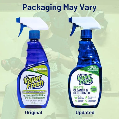 Sports Cleaner and Deodorizer - Sports Gear Odor Eliminator, Boxing Glove Deodorizer, Gym Equipment Spray, Natural and Plant Based, 16 Fl Oz (3-Pack)