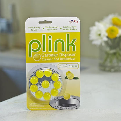 Plink Garbage Disposal Cleaner & Deodorizer, Freshener & Odor Removing Balls, Easy to Use - Original Fresh Lemon & Orange Scent - 20 Count
