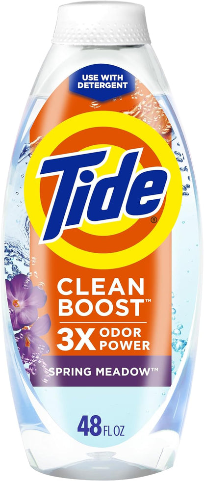 Tide Deep Cleansing Fabric Rinse with 3X Odor Power, Spring Meadow, 48 oz
