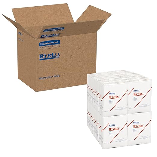 WypAll GeneralClean X50 Cloths Cleaning Wipes (35025), Quarterfold, Strong Towels for Extended Use, White (32 Packs of 26 Sheets, 832 Sheet Total)