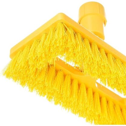 SPARTA 3638831EC05 Polyester Rectangle Scrub Brush, Floor Brush, Cleaning Brush With Swivel Head For Cleaning, 8 Inches, Yellow