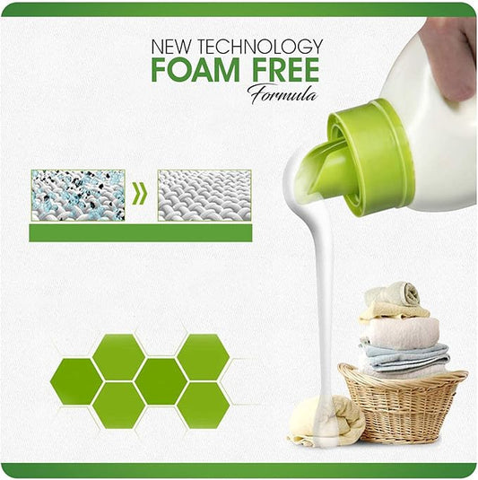 Plant-Based Laundry Detergent Liquid – 34 fl oz, 50 loads total. Eco-friendly formula for powerful cleaning, gentle on fabrics, and safe for the environment