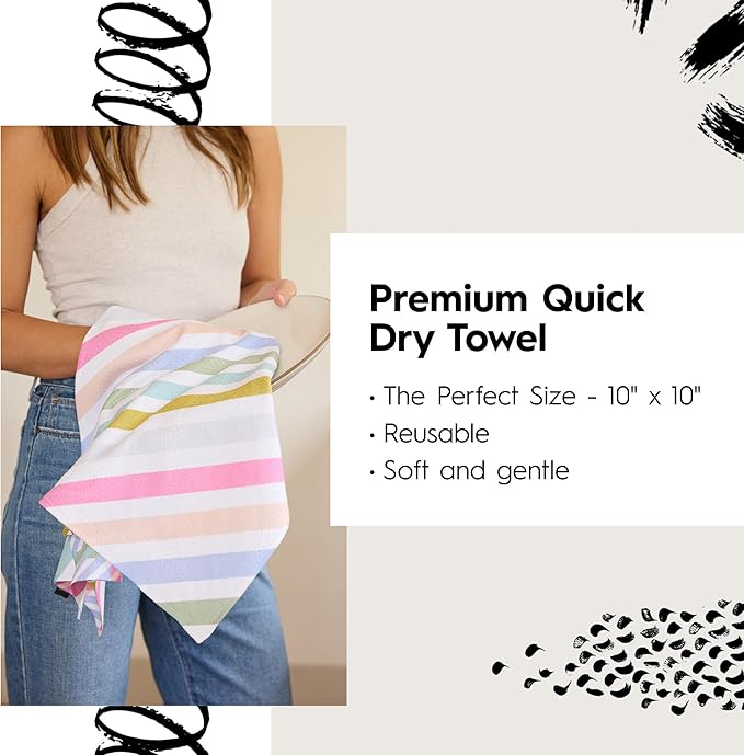 GEOMETRY Kitchen Dish Cloths - Spring & Summer Collection - Premium Dishcloths with Geoweave - Absorbent & Fast Drying Kitchen Towels - Sweet Spring, 10" x 10" - 3-Pack