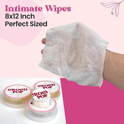 Feminine Wet Wipes for Women - 20 Count Natural Moisturizer & Biodegradable | pH-Balanced, Skin-Friendly Personal Care | Travel-Size Individually Wrapped Towelette Wipes for Daily Hygiene & Care