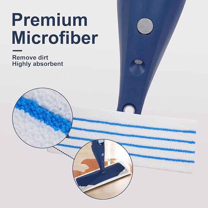 Microfiber Semi-Disposable Mop Pad Cloth Compatible with All 16-18'',Wet Dry Mop Refill Pads