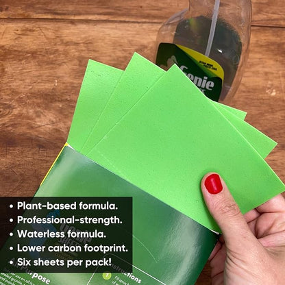 Genie Sheets All Purpose Cleaner | Concentrate Makes 6 24oz Refills | Professional-Strength | Just Add Water | Sustainable Eco-Friendly Plant-Based Solution | 6 Sheets