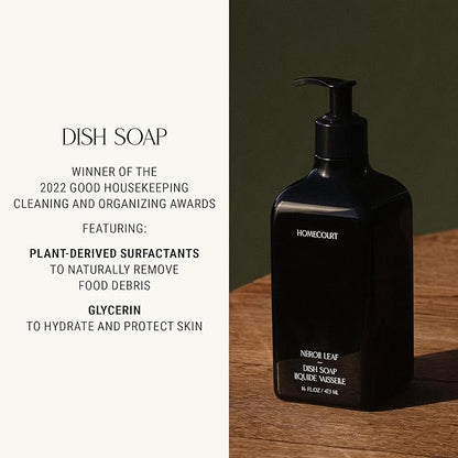 Homecourt Balsam Fireplace Dish Soap, Dishwashing Liquid with Clean Ingredients, Non-Toxic Dish Soap Liquid, Safe for People and Pets - 16 oz
