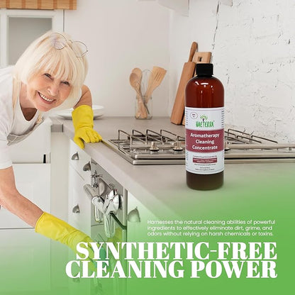 Naeterra Aromatherapy Cleaning Concentrate 16 oz makes 6 Gallons of Natural, Eco-Friendly Multi-Surface Cleaner loaded with Essential Oils – Non-Toxic, Synthetic Free Powerful & Refreshing Clean