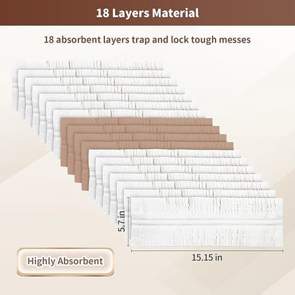 18 Pack Disposable Power Mop Pads Refills for Swiffer Powermop Multi-Surface Mop, Wood Mopping Pad Refills for Floor Cleaning, Wood Floor Pads