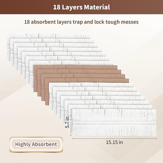 18 Pack Disposable Power Mop Pads Refills for Swiffer Powermop Multi-Surface Mop, Wood Mopping Pad Refills for Floor Cleaning, Wood Floor Pads