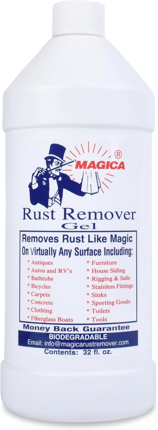 Magica® Rust Remover (32oz Gel) Reliably Removing Rust Stains for over 35 years USA Made