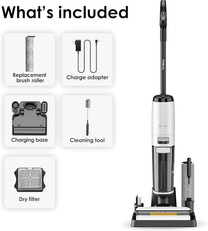 Tineco Floor One S7 Steam Cordless Wet Dry Vacuum Steam Mop All-in-One, Hard Floor Cleaner with 284F HyperSteam, Self-Cleaning, Edge Cleaning, Safe for Kids & Pets