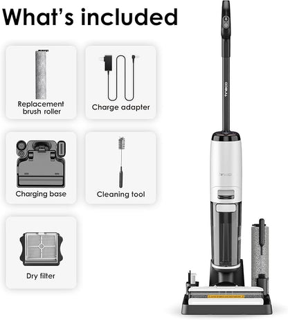 Tineco Floor One S7 Steam Cordless Wet Dry Vacuum Steam Mop All-in-One, Hard Floor Cleaner with 284F HyperSteam, Self-Cleaning, Edge Cleaning, Safe for Kids & Pets