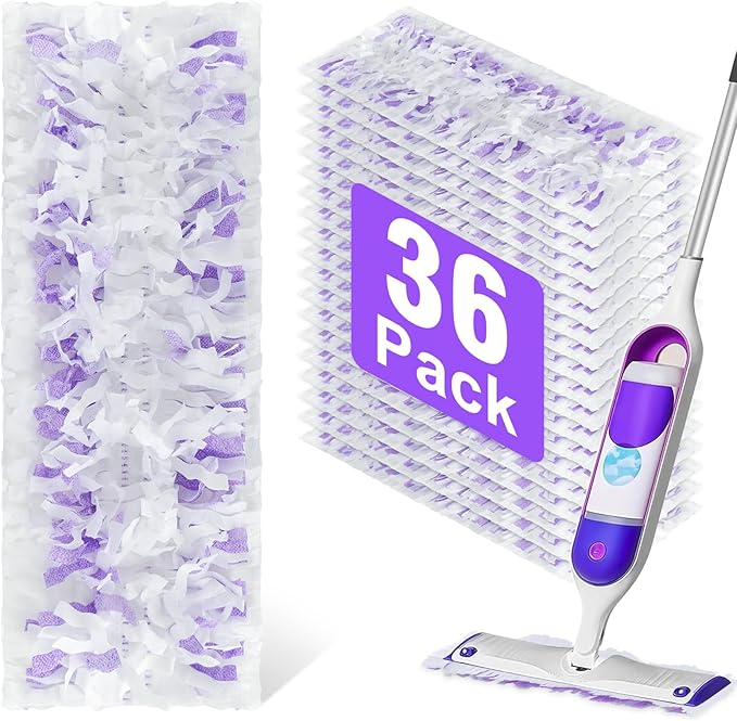 36 Pack Disposable Power Mop Refills Pads for Swiffer Power Mop,Swifter Wet Pads Refill,Disposable Mop Pads Swifters for Wood Floors,Spray Mopping Pads Refills for Multi-Surface Floor Cleaning