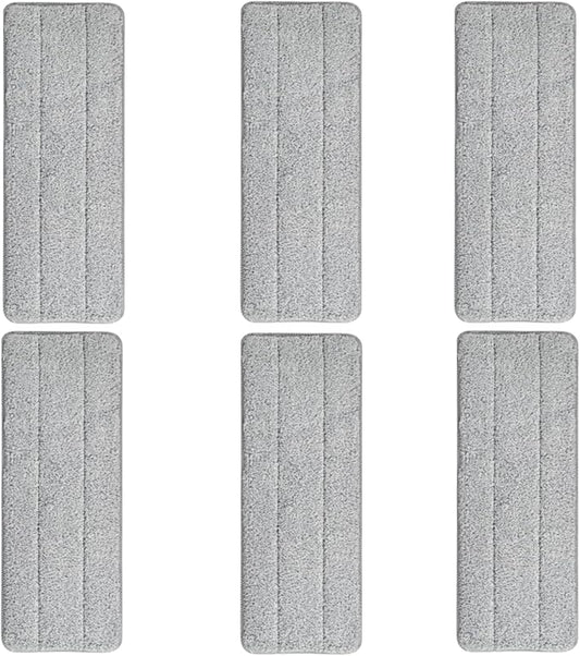 Mop Replacement Pads,6 Pack 13" X 4.9" Microfiber Flat Mop Pads Flat Mop Pads Washable Microfiber, Reusable Floor Mop Pads, Compatible with Joymoop Mop