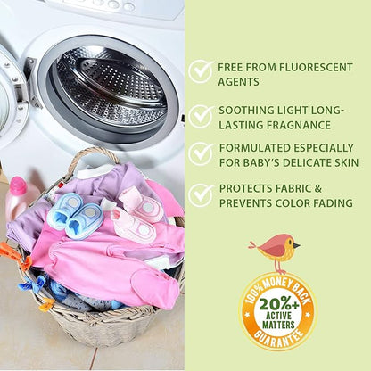 Plant-Based Laundry Detergent Liquid – 34 fl oz, 50 loads total. Eco-friendly formula for powerful cleaning, gentle on fabrics, and safe for the environment