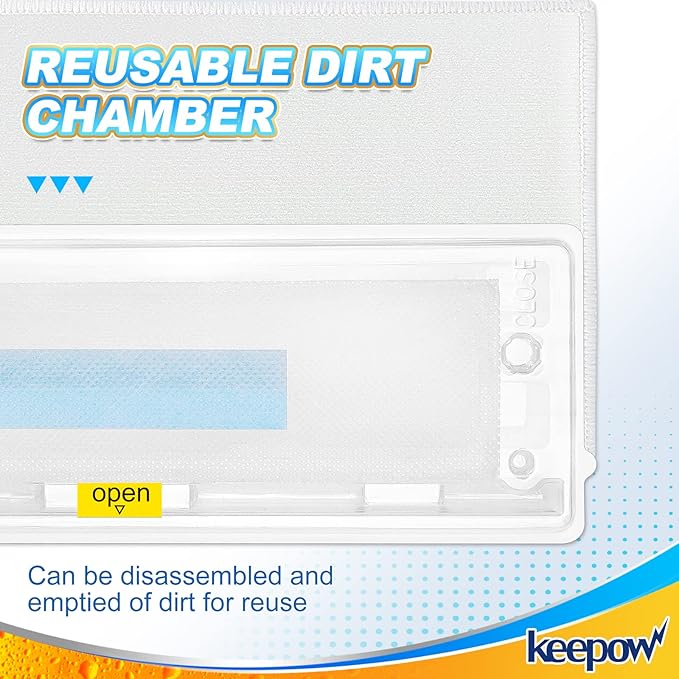KEEPOW Reusable Mop Replacement Pads Refills Compatible with Shark Vacmop VM252 VM200 VC205 VM250, Reusable Wet and Dry mop Pads for Hardwood Floor Cleaning, Green, 6 Pack