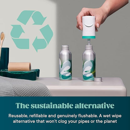 Wype | Starter Kit & Refill Bundle | Toilet Roll Gel | Flushable Wet Wipe Alternative | Holiday Essentials | 1 x Applicator + 2 x Refills (100ml) | 500 Wipes