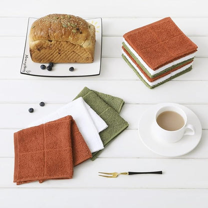 Glynniss Dishcloths Kitchen Highly Absorbent Dish Rags 100% Cotton Dish Cloths for Washing Dishes, Cleaning