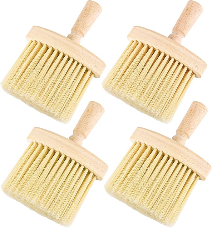 4pcs Wooden Window Groove Cleaning Brushs Soft Bristles Wood Handle Dust Brush Crevice Tool Brush for Keyboard Car Corners Gaps Home Removal Dust
