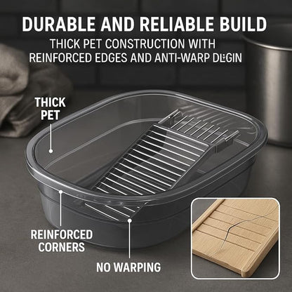 16 Inches outdoor sink lavadero para lavar ropa a mano Large PET washboard for hand washing clothes Laundry Laundry Washboard Can Wash Lace Fragile Clothes Trousers Towels Socks (Transparent Gray)