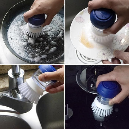 CELOX Dish Scrubber with Soap Dispenser for Pots, Dishes, Bowls