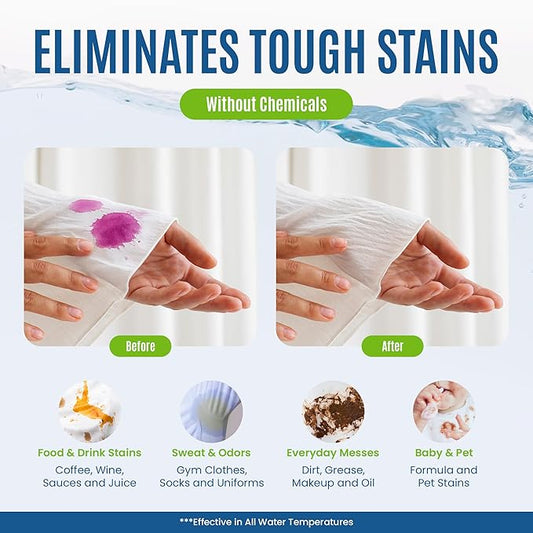 Eco-Friendly 80 Loads Ultra Concentrated Laundry Detergent Sheets - Stain-Fighting Enzymes & Plant Powered Sheets, Liquidless Soap Travel-Friendly for Hot/Cold Cycles, Tackles Tough Stains & Odors