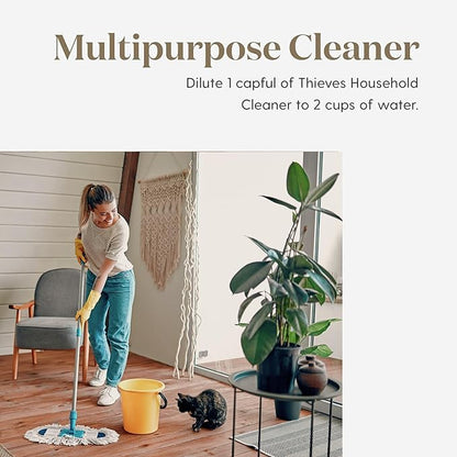 Young Living Thieves Household Cleaner Refill | 64 fl oz | All-Surface Home Cleaner | Plant-Based | Pet-Safe Formula | Water and Essential Oil Infused