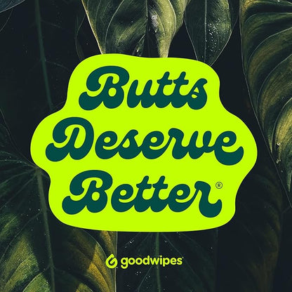 Goodwipes Flushable Butt Wipes Made with Vitamin E & Aloe - Soft & Gentle Wet Wipe Dispenser for Home Use, Septic & Sewer Safe - Largest Adult Toilet Towelettes - Rosewater, 480 Count (8 Packs)