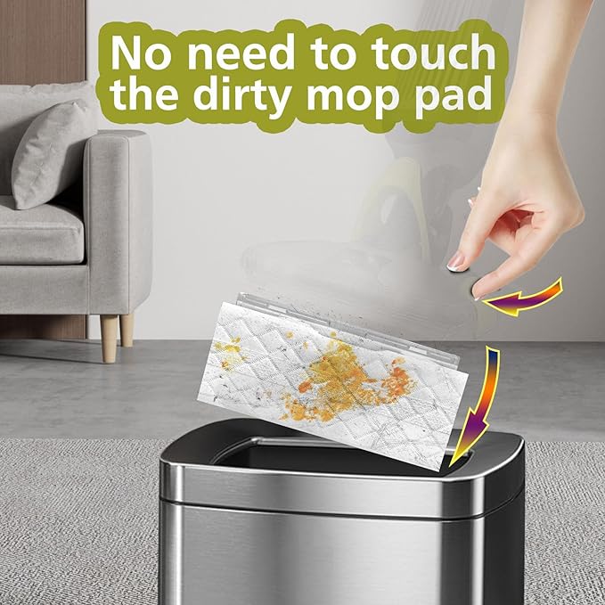 FFsign VACMOP Mop Pad Refills Compatible with Shark Vacmop VMP30 VM252 VM250 VM200 Vacuum, Disposable Replacement Mop Pads, White, 30 Count