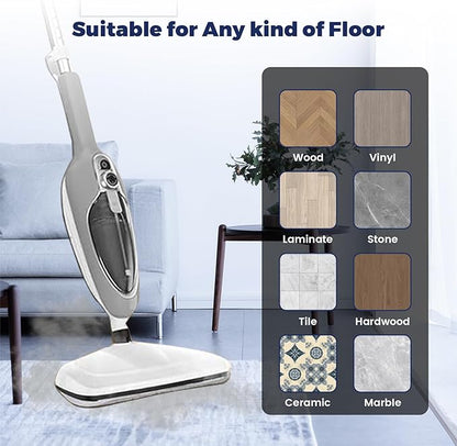 6Pack Steam Mop Replacement Pads Compatible with GorFanty Steam Mop Model GF-6610B/GF-6610，Highly Absorbent Microfiber Steam Pads Washable Reusable for Floor Cleaning
