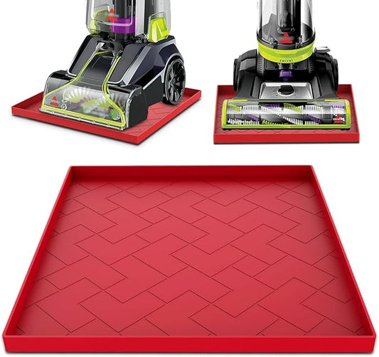 Vacuum Cleaner Silicone Mat,16''x15''x0.7'',vacuum cleaner accessories Silicone Mat Compatible with Shark,Bissell,Eureka,Dyson,Oreck, and more.Protects floors from scratches stains and water drips