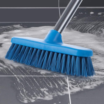 MEIBEI Floor Scrub Brush with Adjustable Long Handle-57 inch, Stiff Bristle Grout Brush Tub and Tile Brush for Cleaning Bathroom, Patio, Kitchen, Wall and Deck