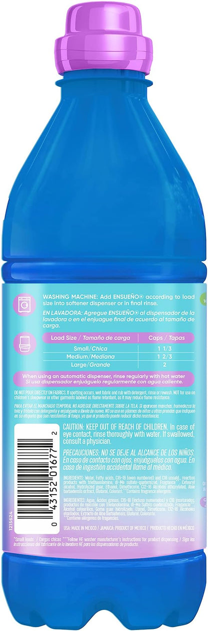Ensueño Baby Hypoallergenic Liquid Fabric Softener - Baby Powder Scent - (12 Pack) 22 fl oz - Plant-Based Fabric Softener - Softens 156 Loads - Color-Fading Protection