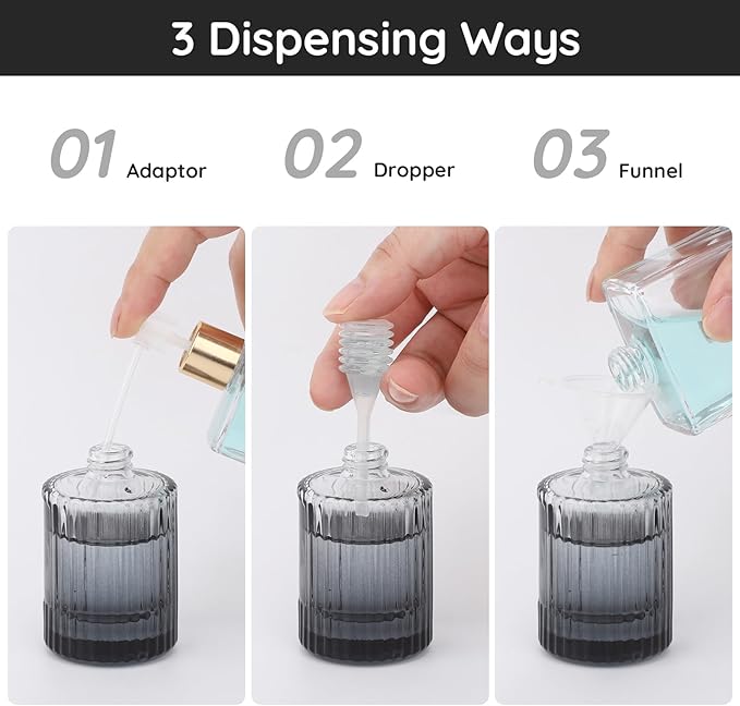 Segbeauty 1oz Perfume Spray Bottle, 30ml Empty Fine Mist Cologne Glass Bottle, Pack of 4 for Men, Large Travel Refillable Perfume Dispenser for Fragrance Oils