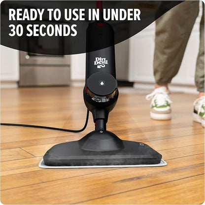Dirt Devil Steam Mop, Hard Floor Cleaner Machine, 3-Mode Steam Cleaner Machine, Ready to Use in 30 Seconds, Ideal for Hardwood, Vinyl, Tile, Grout and More