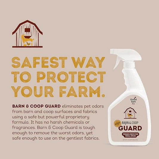 Good Salt Pet Barn & Coop Guard, Natural Animal-Friendly Scent Neutralizer, Made in the USA, 1 Gallon Bottle