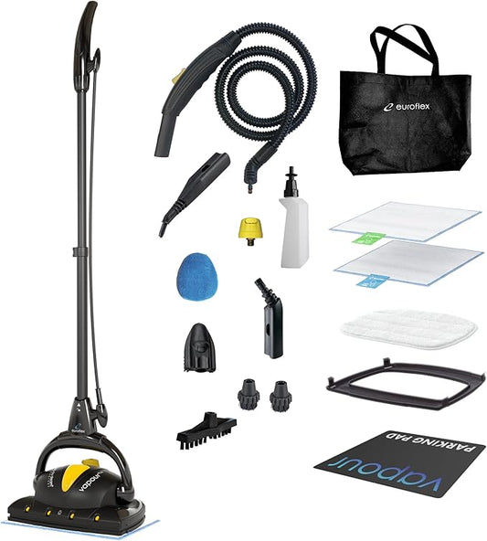 Vapour Plus 18-Piece Steam Mop with Precision Floor Care & Detail Kit