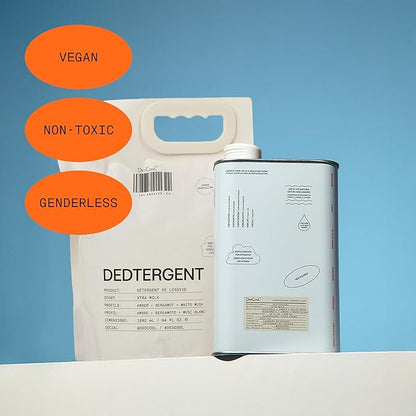 DedCool Liquid Laundry Dedtergent (Red Dakota Refill 64 oz) Luxurious Fragrance, Scented, Removes Stains, Ideal for 60 Washes, Infused with Essential Oils, Vegan, Non-Toxic, Cruelty & Dye Free