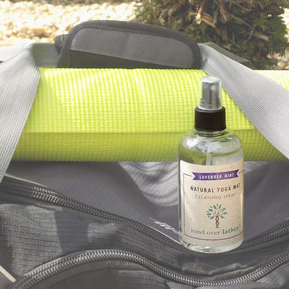 100% Natural Yoga Mat Cleaning Spray 8oz | Works with All Mats | Cleans and Restores Using Essential Oils Naturally | Calming Lavender Mint