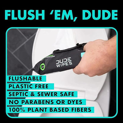 DUDE Wipes Conversation Hearts Candy Gift For Him Bundle With 1 Pack 48 Flushable Wipes Mint Chill - Valentines Day Gift for Him - Sewer & Septic Safe